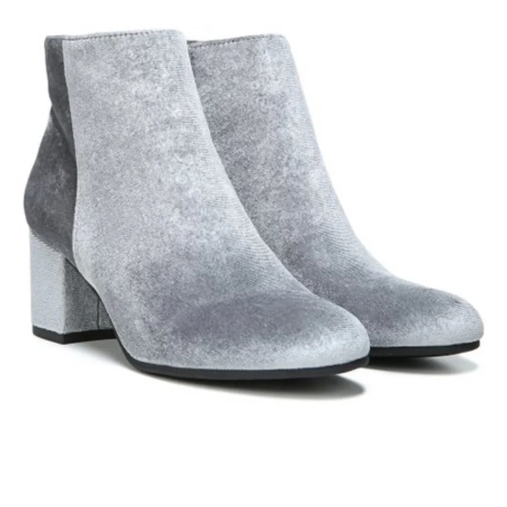 Circus by Sam Edelman ‘Vikki’ Velvet Block Heel Round Toe Ankle Boot